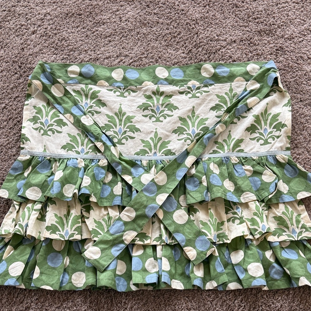 Southern Living At Home Green and Cream Patterned Apron